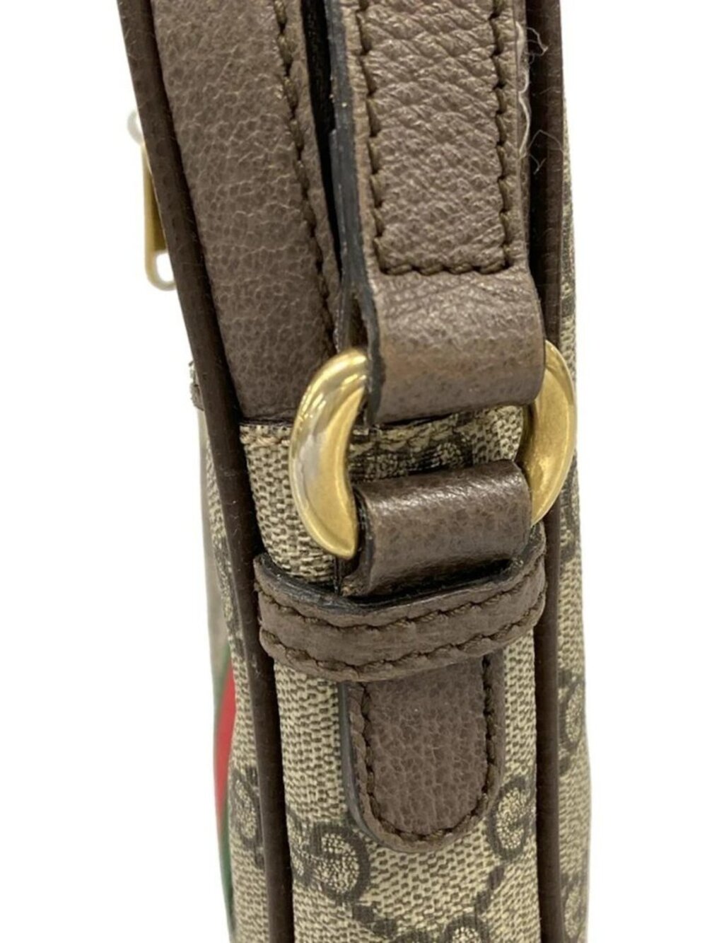 GUCCI Ophidia GG Small Messenger Bag 547926 Beige Ebony Dark Brown PVC Leather - Picture 9 of 16